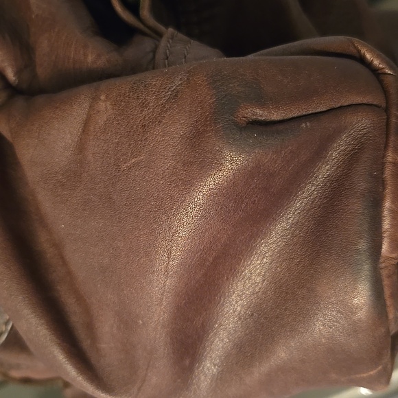 Vintage Latico Brown Leather Backpack Bag Purse With Tassels - Picture 13 of 13